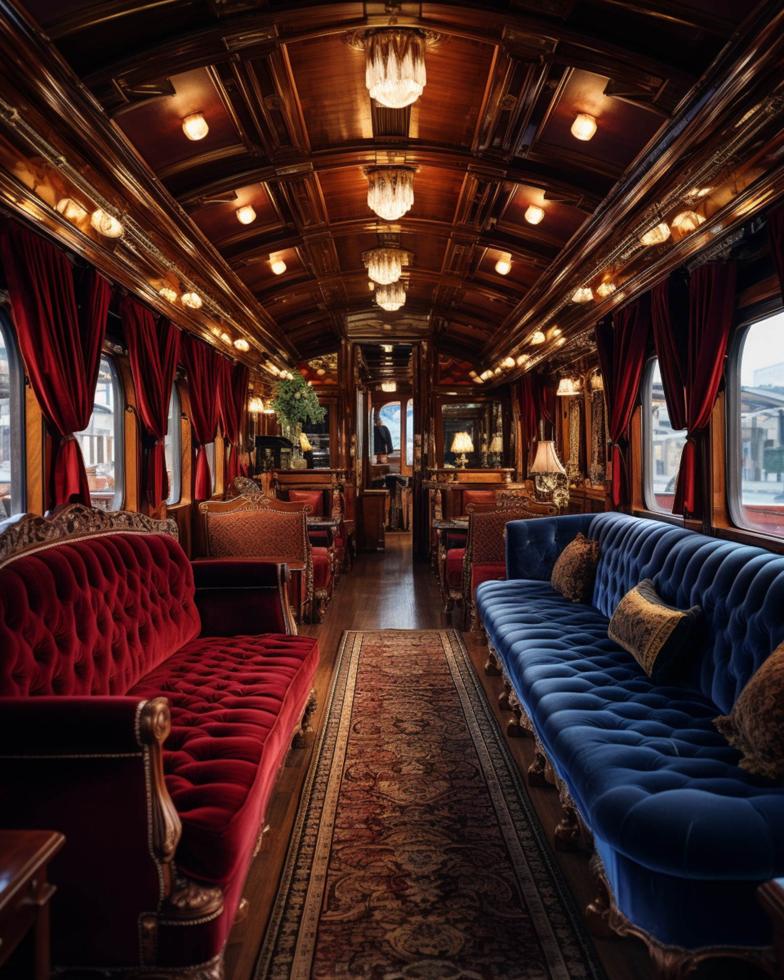 arafed-view-train-car-with-couch-table-generative-ai